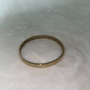 Just a girl building her boss empire bangle bracelet Charming Charlie Gold  #bos